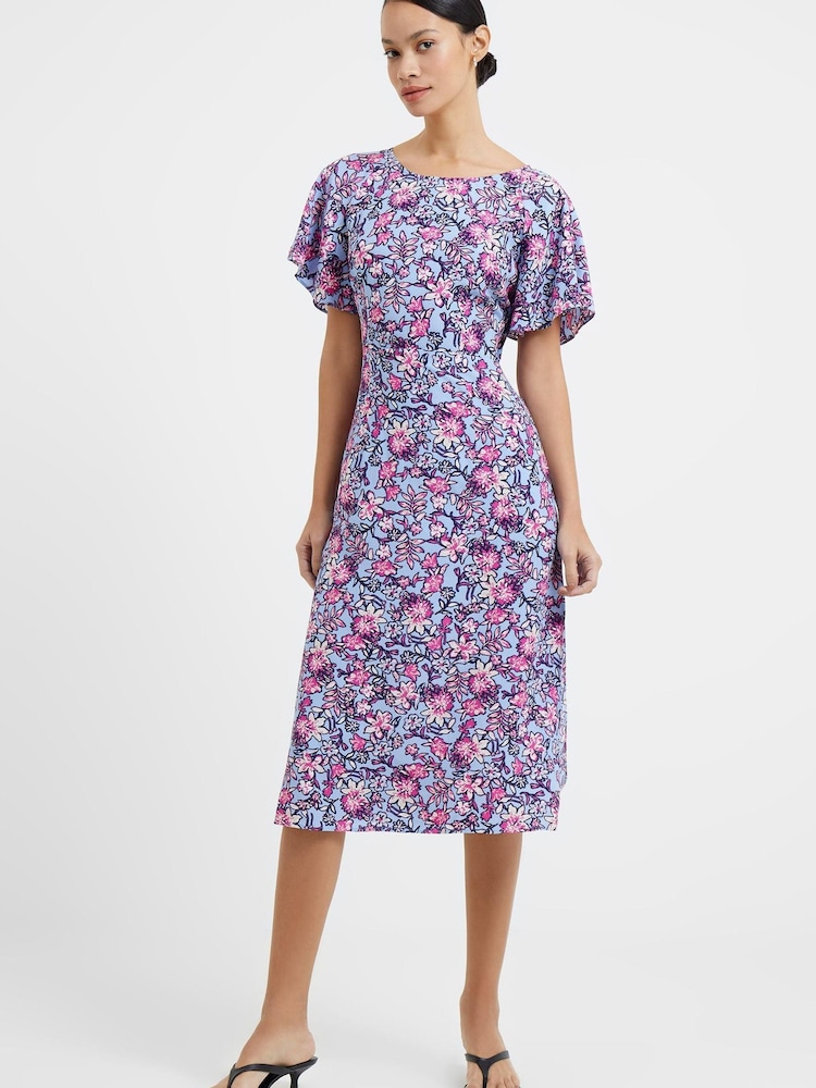 French Connection Blue Fotini Delph Cut Out Back Dress - Image 1 of 1
