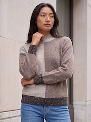 Roman Brown Petite Sequin Jumper - Image 1 of 4