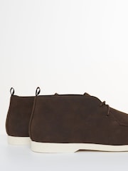 Threadbare Brown Faux Suede Moccasin Boots - Image 3 of 4