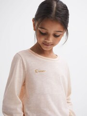 Reiss Ivory Rain 9-14 yrs Cotton Embroidered T-Shirt - Image 3 of 6