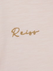 Reiss Ivory Rain 9-14 yrs Cotton Embroidered T-Shirt - Image 6 of 6