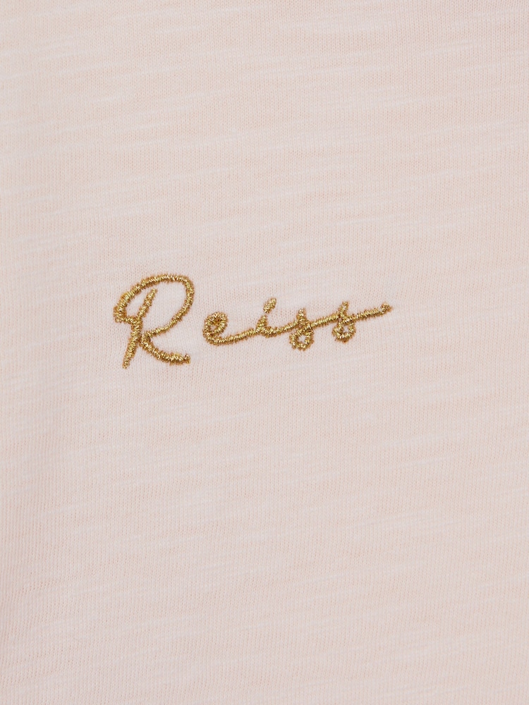 Reiss Ivory Rain 9-14 yrs Cotton Embroidered T-Shirt - Image 6 of 6 Reiss Ivory Rain 9-14 yrs Cotton Embroidered T-Shirt - Image 6 of 6