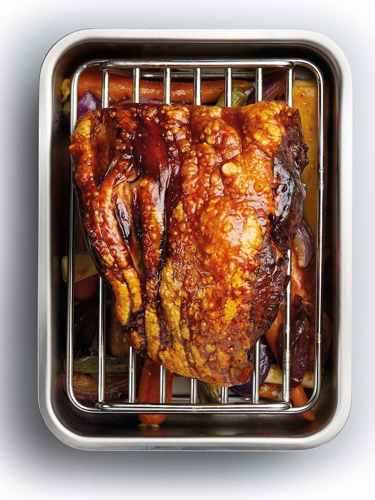 Masterclass Grey 23X16cm Stainless Steel Roasting Rack - Image 2 of 2