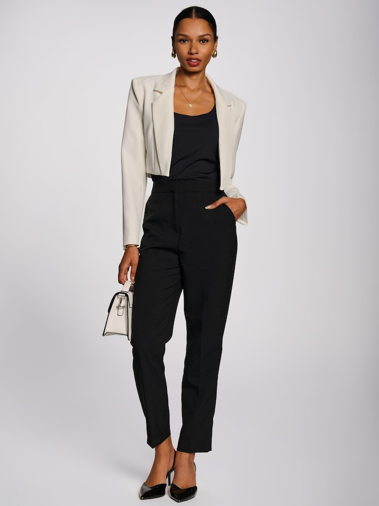 Jolie Moi White Open Front Tailored Blazer - Image 1 of 3