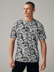 Black/White Print T-Shirt - Image 1 of 6