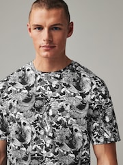 Black/White Print T-Shirt - Image 3 of 6