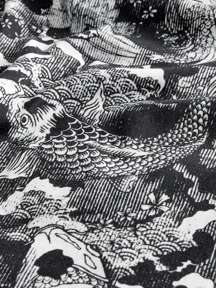 Black/White Print T-Shirt - Image 6 of 6