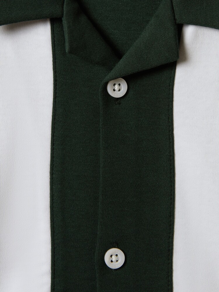 Camisa estilo bolera de algodón con cuello cubano Skade de Reiss - Imagen 2 de 2