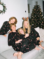 JACK & JONES Junior Black Christmas Pyjama Set - Image 1 of 8
