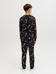 JACK & JONES Junior Black Christmas Pyjama Set - Image 5 of 8
