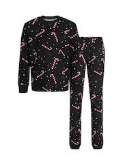 JACK & JONES Junior Black Christmas Pyjama Set - Image 7 of 8