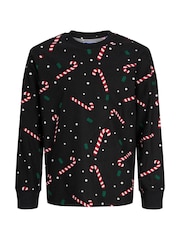 JACK & JONES Junior Black Christmas Pyjama Set - Image 8 of 8