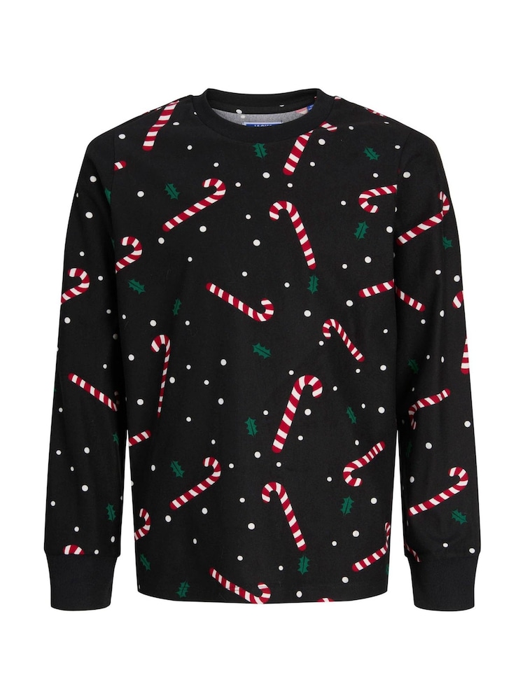 JACK & JONES Junior Black Christmas Pyjama Set - Image 8 of 8 JACK & JONES Junior Black Christmas Pyjama Set - Image 8 of 8