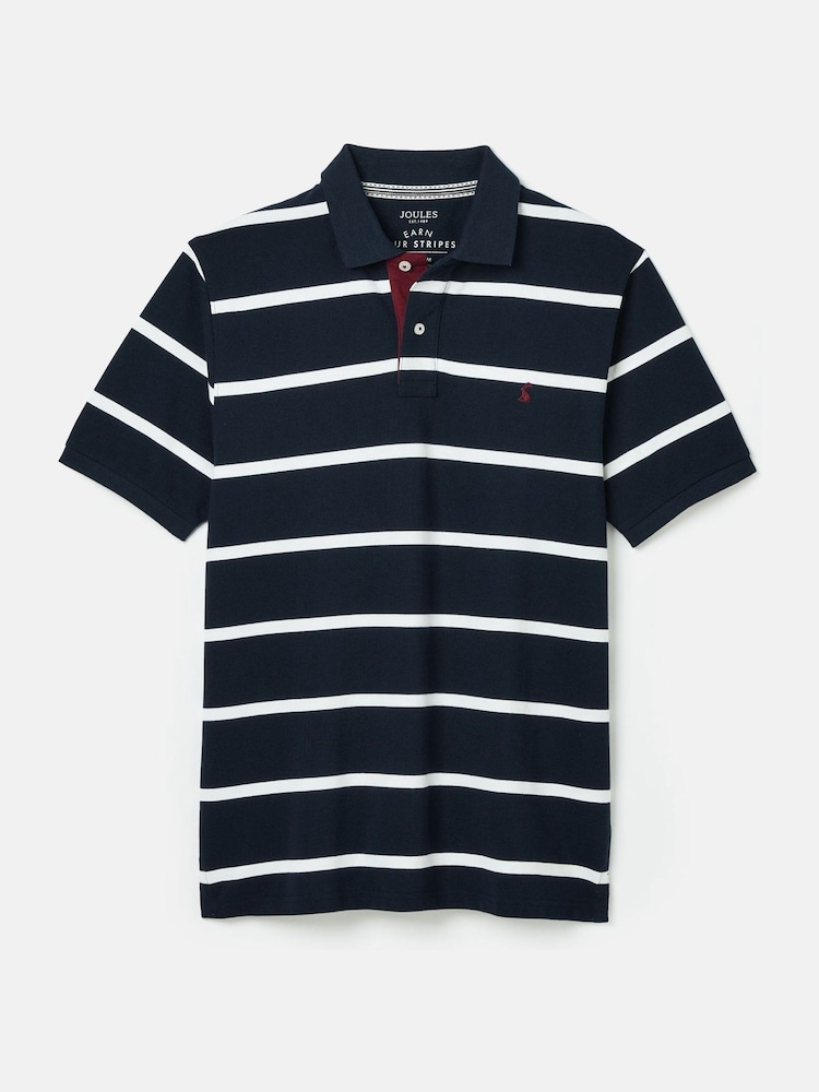 Marineblau und Weiß - Joules Woody Polo-Shirt aus Baumwoll-Piqué - Bild 6 von 6 Marineblau und Weiß - Joules Woody Polo-Shirt aus Baumwoll-Piqué - Bild 6 von 6