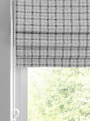 Grey Brushed Mini Check Roman Blind - Image 2 of 6