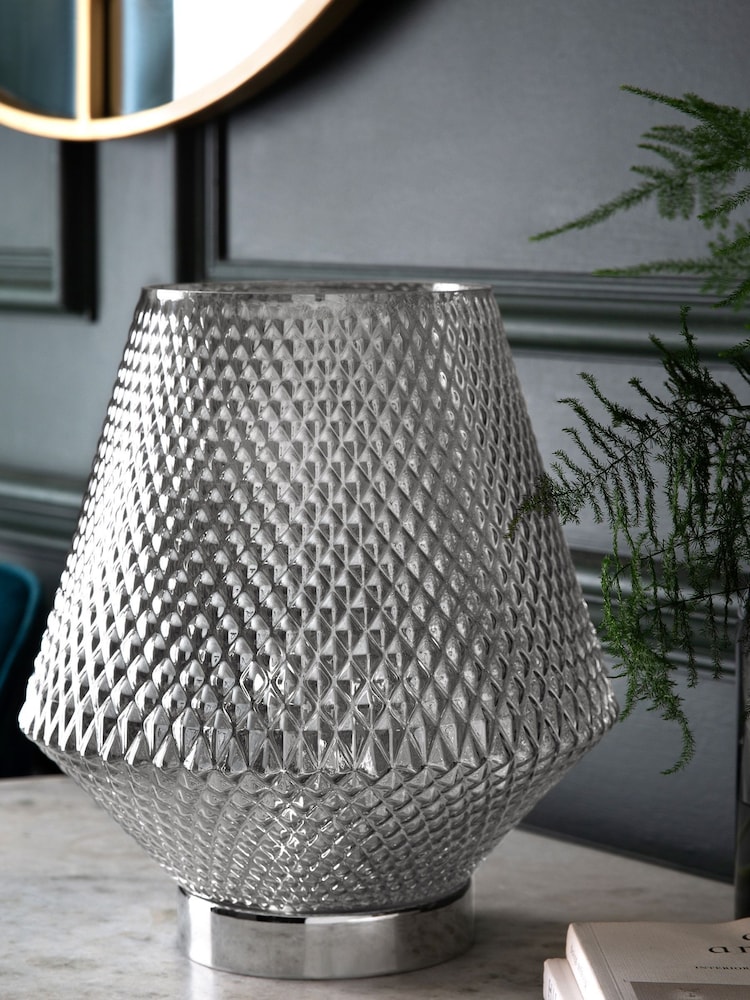Chrome Battery Operated Medium Tapered Ambient Lamp - Image 2 of 7