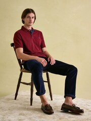 Joules Woody Burgundy Cotton Pique Polo Shirt - Image 3 of 7