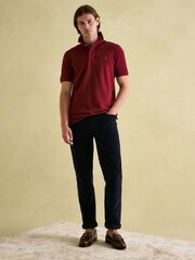 Joules Woody Burgundy Cotton Pique Polo Shirt - Image 6 of 7