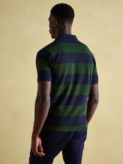 Joules Woody Green & Navy Cotton Pique Polo Shirt - Image 2 of 6