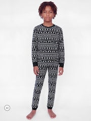 JACK & JONES Junior Blue Christmas Pyjama Set - Image 3 of 5