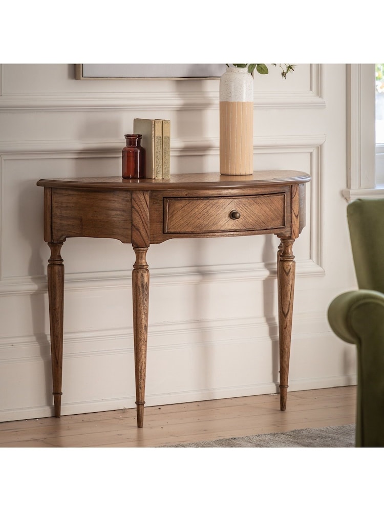 Gallery Home Natural Kami Demi Lune Table - Image 1 of 9
