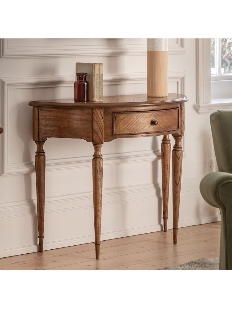 Gallery Home Natural Kami Demi Lune Table - Image 2 of 9