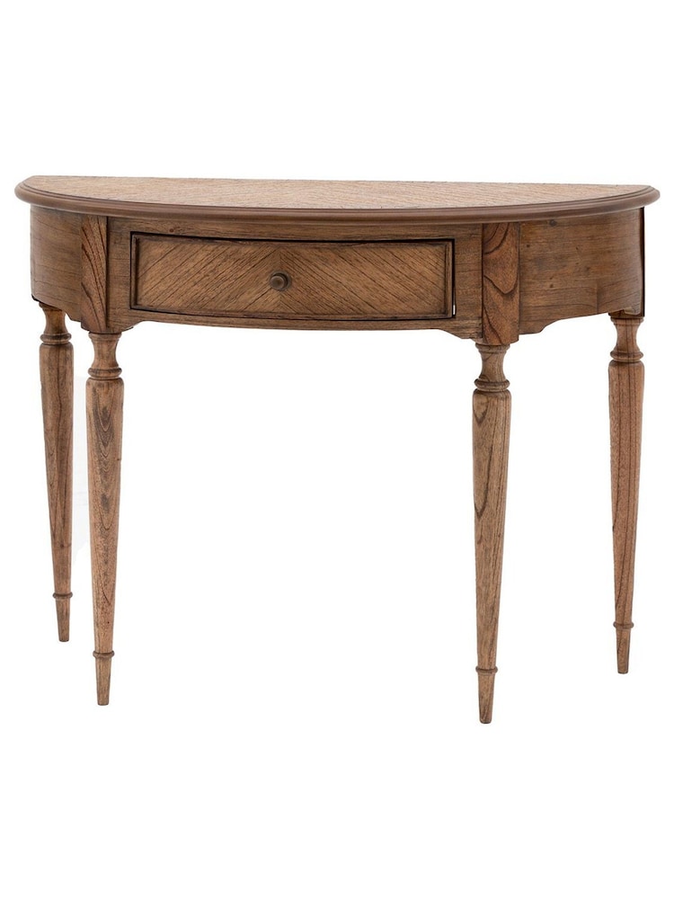 Gallery Home Natural Kami Demi Lune Table - Image 9 of 9