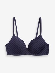 Pink/Navy Blue Pad Non Wire Stripe Smoothing T-Shirt Bras 2 Pack - Image 3 of 3