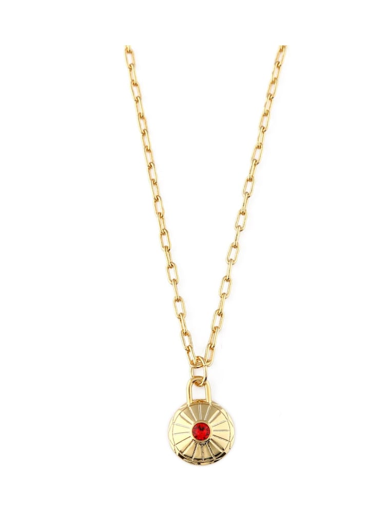 Orelia London Plated Birth Disc Necklace - Image 1 of 1 Orelia London Plated Birth Disc Necklace - Image 1 of 1