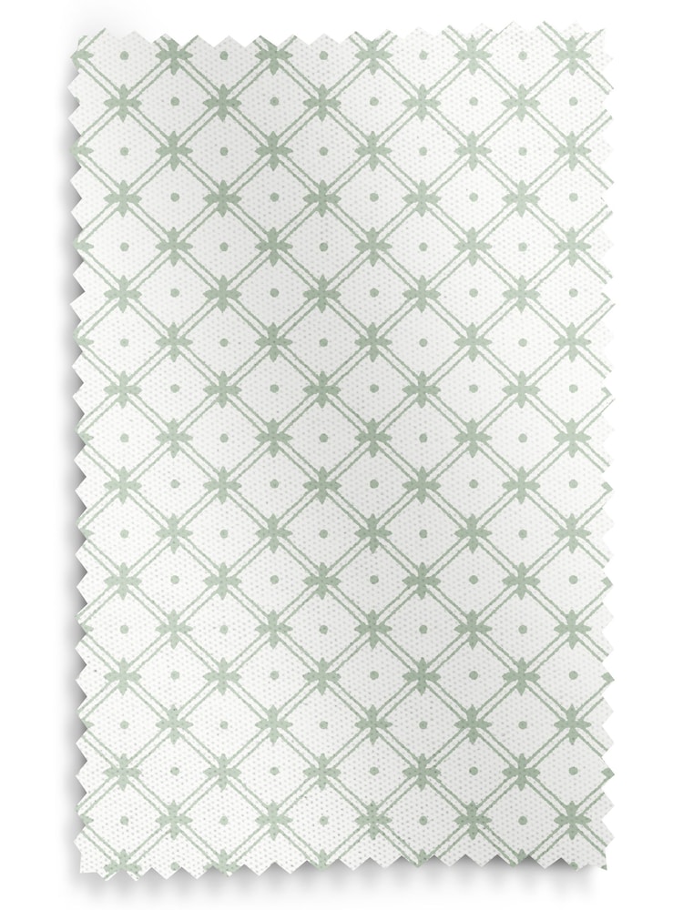 Laura Ashley Sage Wickerwork Made to Measure 100% Cotton Roman Blinds - Image 5 of 5