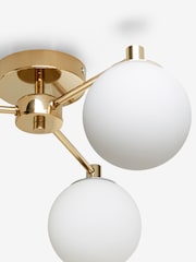 Gold Pasadena 3 Light Flush Ceiling Light - Image 4 of 7