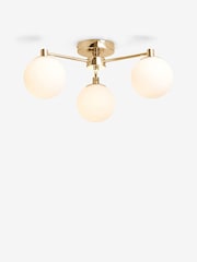 Gold Pasadena 3 Light Flush Ceiling Light - Image 5 of 7