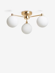 Gold Pasadena 3 Light Flush Ceiling Light - Image 6 of 7