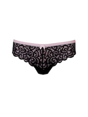 Pour Moi Black Romance Bikini Knickers - Image 4 of 5