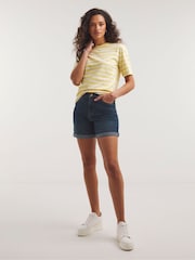 Simply Be Mid Blue 24/7 Knee Shorts - Image 3 of 4
