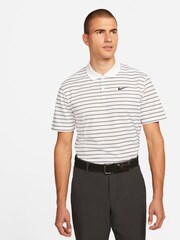 Nike White/Black Dri-FIT Victory Stripe Polo Shirt - Image 1 of 7