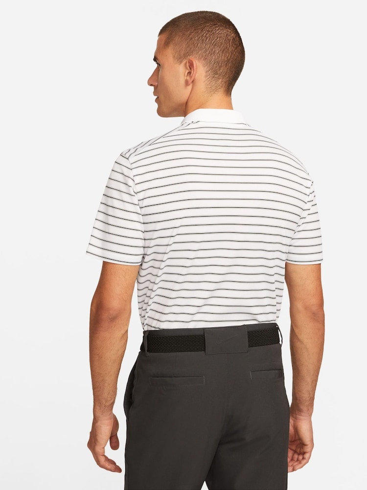 Nike White/Black Dri-FIT Victory Stripe Polo Shirt - Image 2 of 7