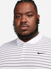 Nike White/Black Dri-FIT Victory Stripe Polo Shirt - Image 6 of 7