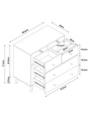 Pink Quinn Kids 4 Drawer Chest Of Drawers - Image 4 of 4