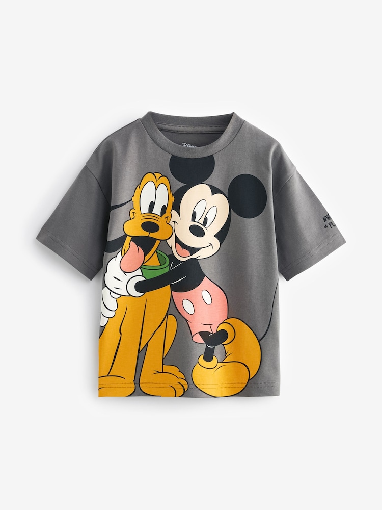 Grau - Kurzärmliges Mickey-T-Shirt aus 100 % Baumwolle (6 Monate -8 Jahre) - Bild 1 von 3
