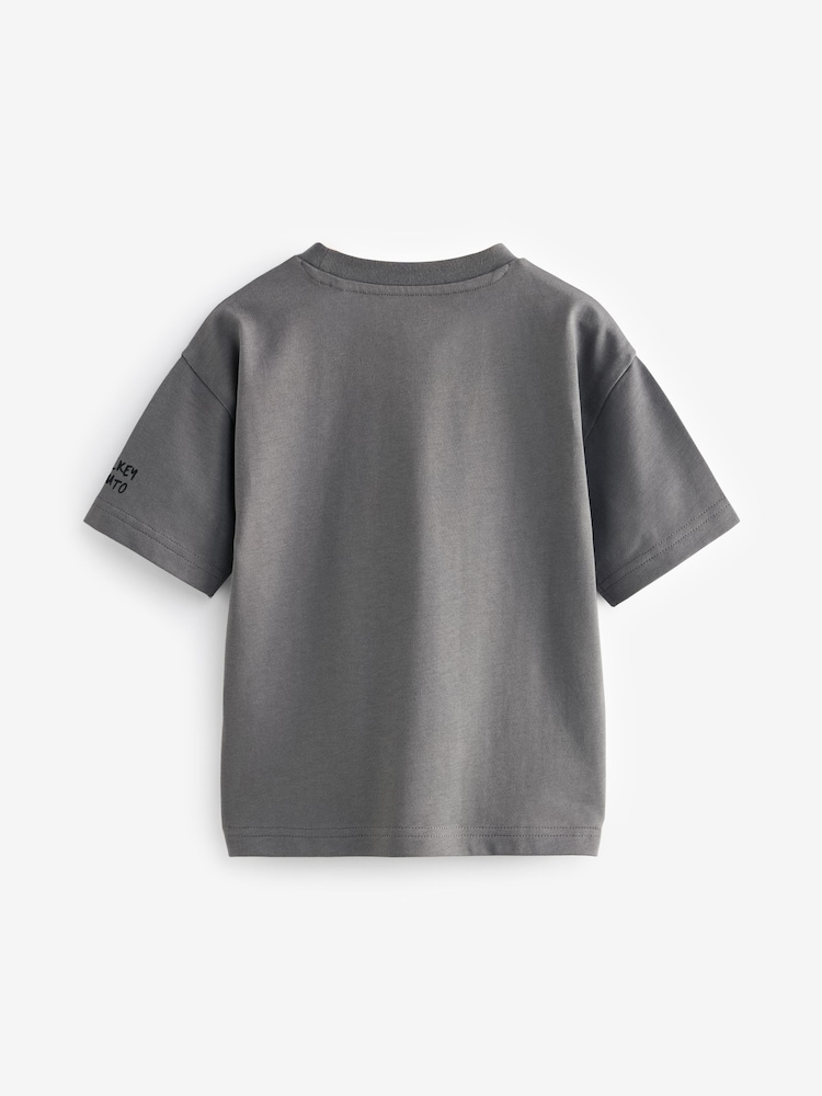 Grau - Kurzärmliges Mickey-T-Shirt aus 100 % Baumwolle (6 Monate -8 Jahre) - Bild 2 von 3