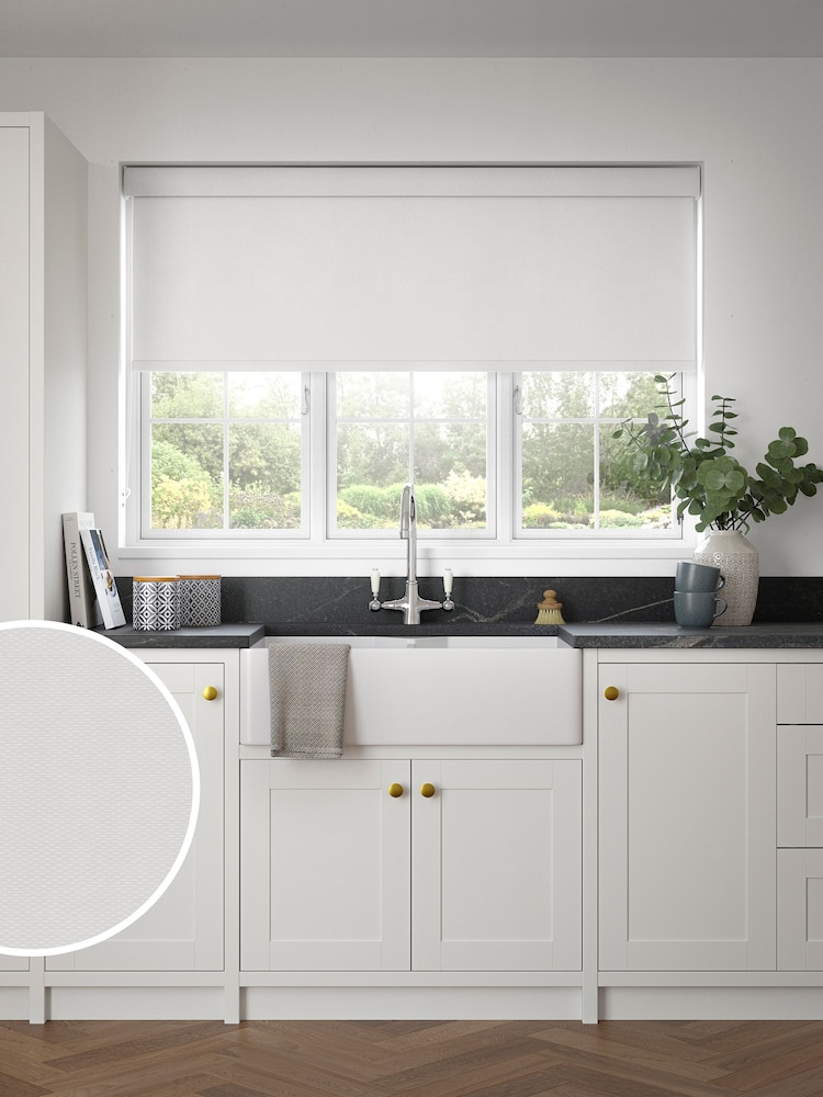 Ivory Cream Lowry Made to Measure Blackout Roller Blind - Image 1 of 6