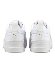 Puma White Mayze Classic Trainers - Image 7 of 9