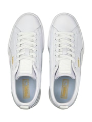 Puma White Mayze Classic Trainers - Image 8 of 9