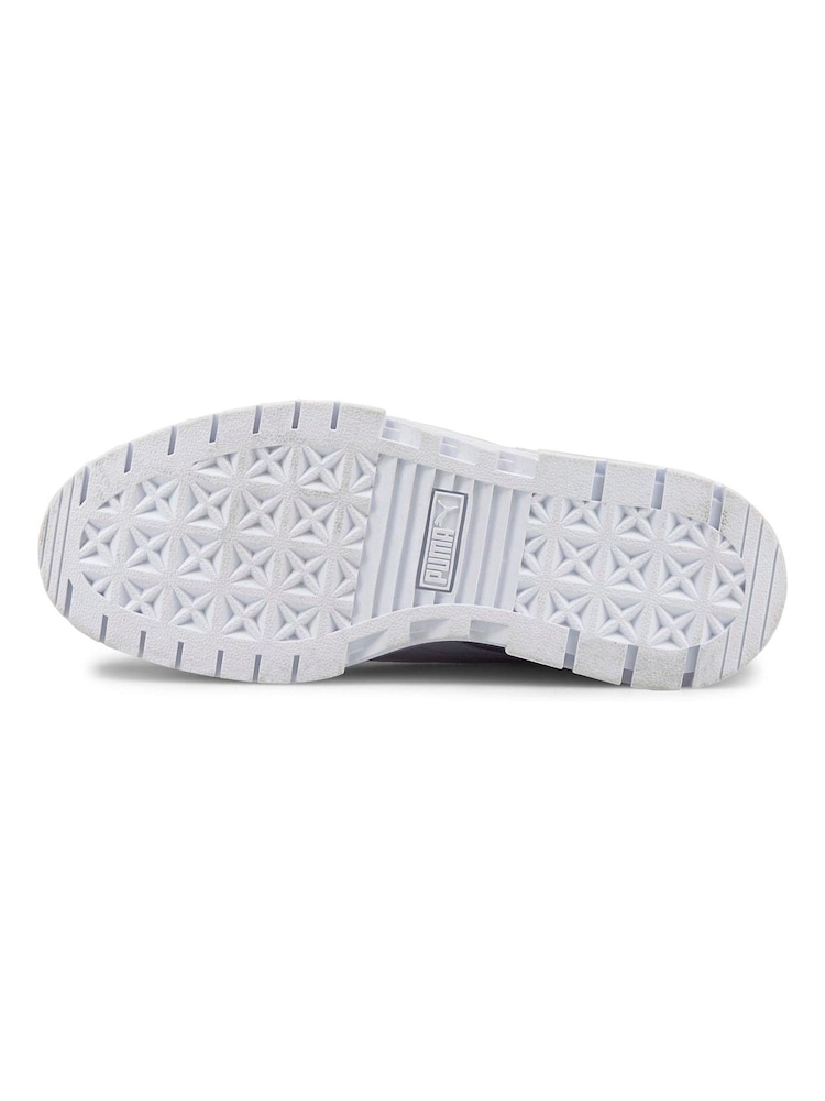 Puma White Mayze Classic Trainers - Image 9 of 9