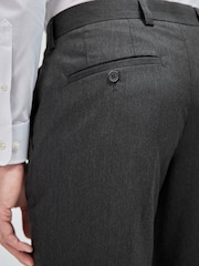 Charcoal Grey Slim Tapered Stretch Formal Trousers - Image 3 of 5
