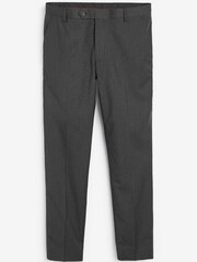 Charcoal Grey Slim Tapered Stretch Formal Trousers - Image 5 of 5