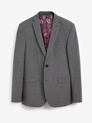 Grey Slim Slim Fit Signature Tollegno Motionflex Stretch Wool Puppytooth Suit: Jacket - Image 1 of 5