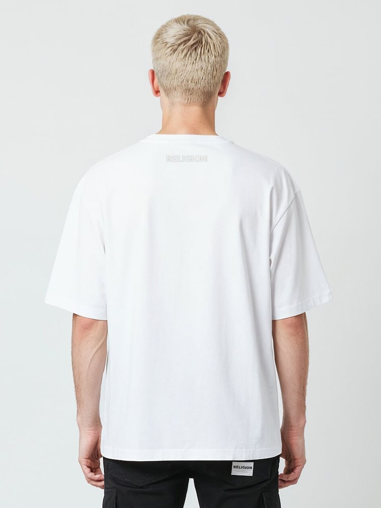 Religion White Crop Box T-Shirt - Image 2 of 6 Religion White Crop Box T-Shirt - Image 2 of 6