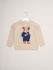 Little Gent True Knit Jumper With Jacquard American Football Bear - 3의 이미지 1